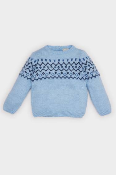 Baby Boy Regular Fit Ethnic Patterned Pullover