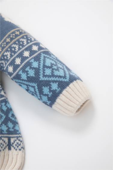 Boy Baby Patterned Knitwear Cardigan