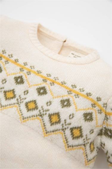 Baby Boy Ethnic Patterned Knitted Pullover