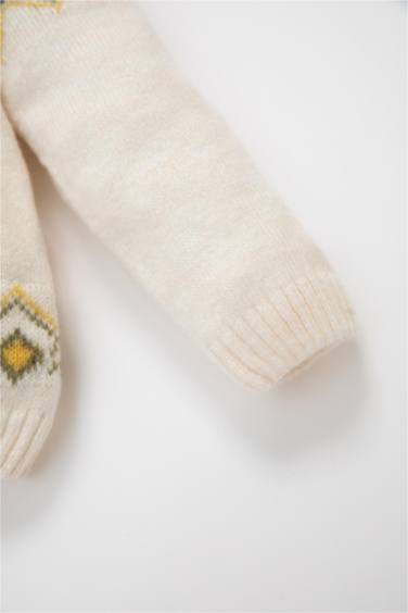 Baby Boy Ethnic Patterned Knitted Pullover