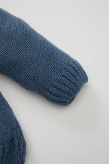 Сәби Ұл қалыпты пішім түсті блок Пулловер