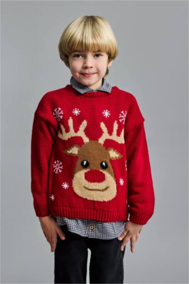 Baby Boy Christmas Themed Regular Fit Pullover