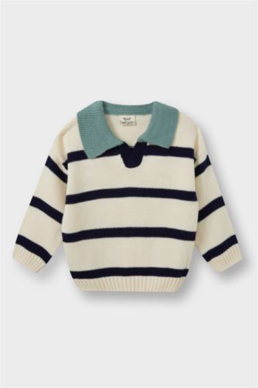 Baby Boy Regular Fit Striped Pullover