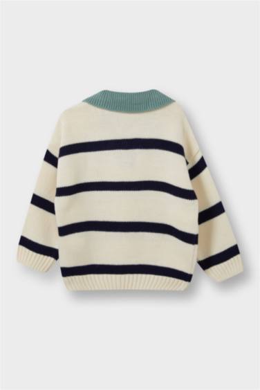 Baby Boy Regular Fit Striped Pullover