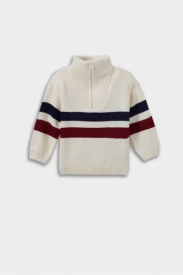 Baby Boy Regular Fit Striped Pullover