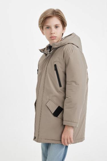 Boy Hooded Water Repellent Coat