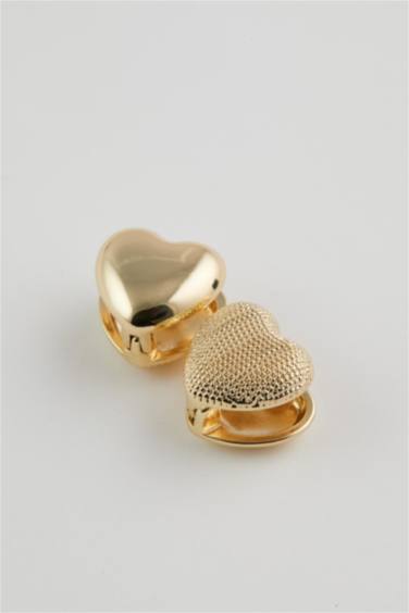 Kadın Gold Kalp Küpe