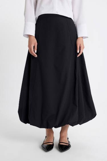 Balloon Fit Poplin Skirt