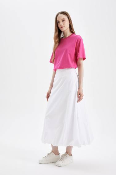 Balloon Fit Poplin Skirt