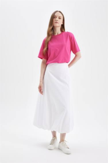 Balloon Fit Poplin Skirt