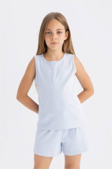 Girl Shorts Corded 2 Piece Pajama Set