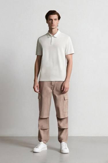 Kadife Pantolon Wide Leg Bol Rahat Kesim Kargo Cepli Düz Paça