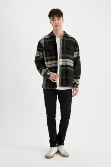 Relax Fit Plaid Lumberjack Long Sleeve Shirt