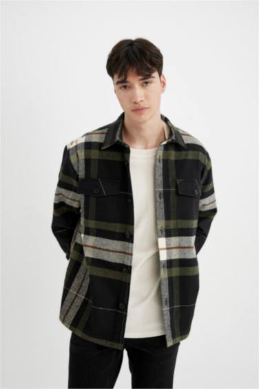 Relax Fit Plaid Lumberjack Long Sleeve Shirt