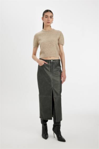 Pull en tricot Premium à col rond Coupe régulière