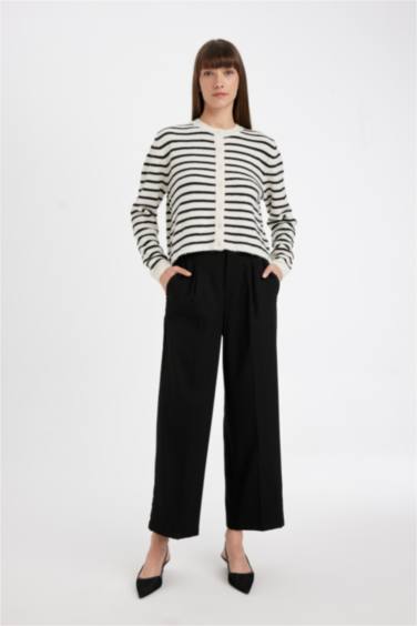 Regular Fit Striped Knitwear Cardigan