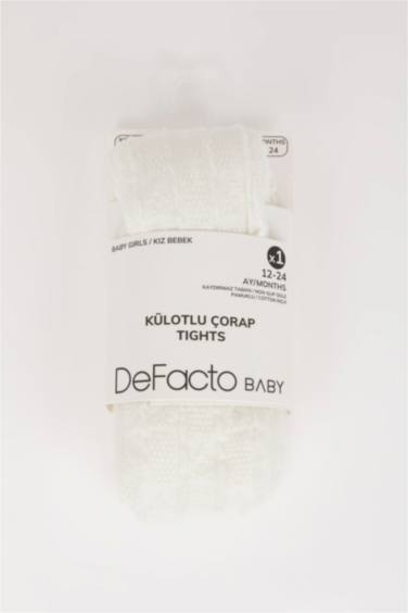 Kız Bebek Dikişsiz Pamuklu Külotlu Çorap