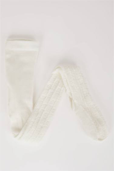 Kız Bebek Dikişsiz Pamuklu Külotlu Çorap