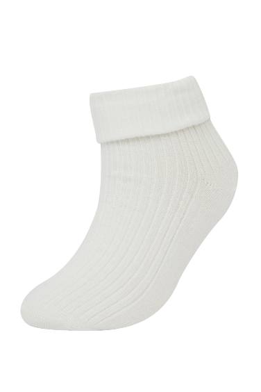 Длинные носки из хлопка для малышей девочек, 4 пары