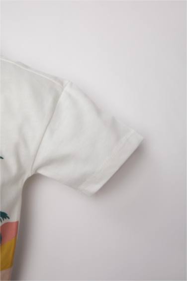 تيشيرت ولادي نص كم قصة عادية بطبعة نخيل