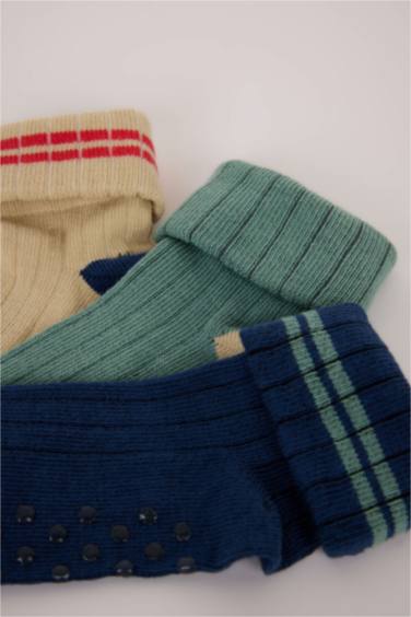 Длинные носки из хлопка для малышей мальчиков, 3 пары