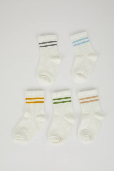 Baby Boy Seamless 5 Piece Cotton Long Socks