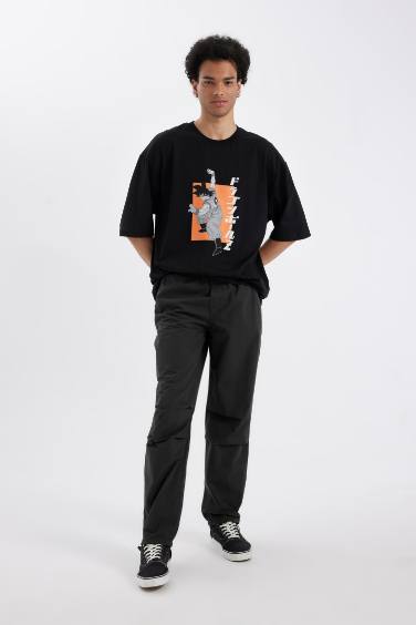 سروال باراشوت واسع برجل واسع