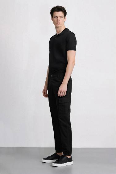 Regular Gabardin Jogger Pantolon Kargo Cepli Beli Paçası Lastikli