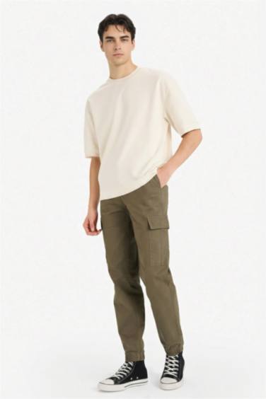 سروال جبردين قصة عادية بجيب كارجو