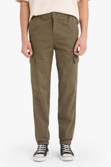 سروال جبردين قصة عادية بجيب كارجو