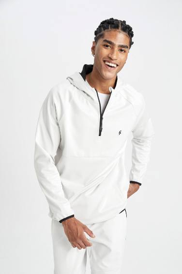 DeFactoFit Standard Fit Hooded Sports Sweatshirt