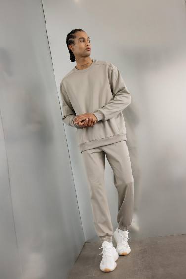 DeFactoFit Loose Fit Flexible Leg Pique Sweatpants