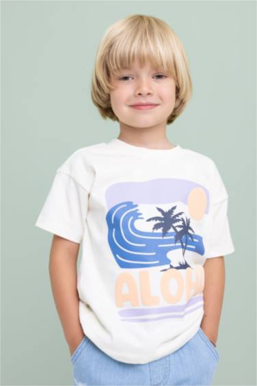 Baby Boy Regular Fit Palm Tree Patterned T-Shirt