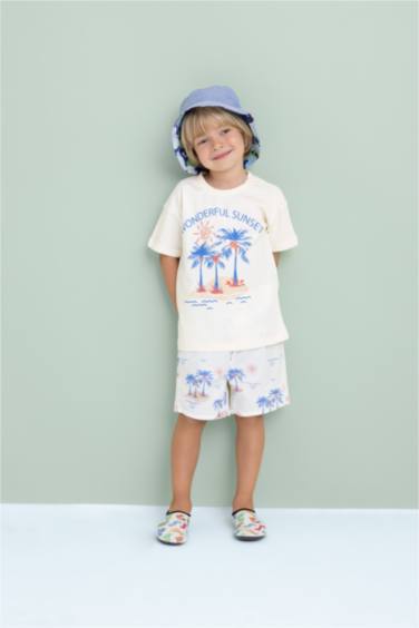 سيت ولادي بطبعة نخيل - قطعتين