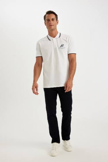 New Regular Fit Short Sleeve Pique Polo T-Shirt