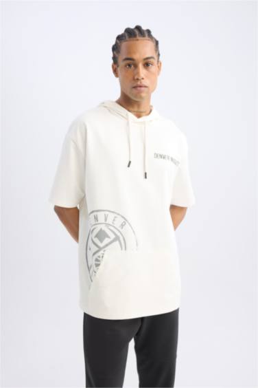 Футболка оверсайз NBA Denver Nuggets с капюшоном, DefactoFit