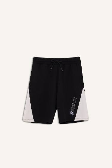 DeFactoFit NBA Brooklyn Nets Tied Waist Pocketed Shorts