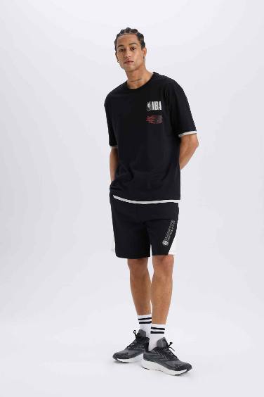 DeFactoFit NBA Brooklyn Nets Tied Waist Pocketed Shorts