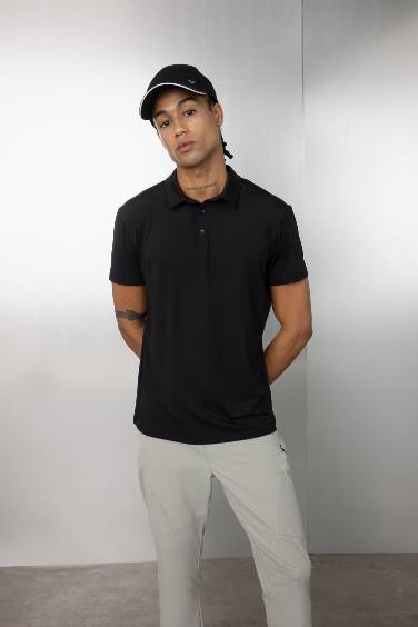 DeFactoFit Standard Fit Short Sleeve Polo T-Shirt