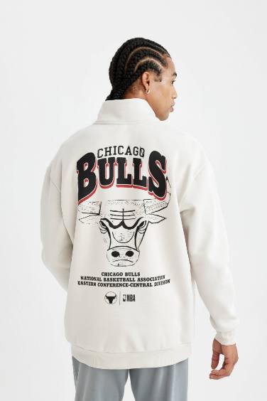 Sweat-Shirt Oversize Zippé Chicago Bulls