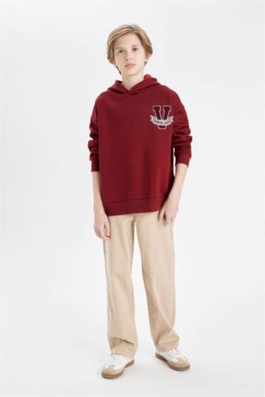 Свитшот оверсайз с капюшоном для мальчиков, Школьная коллекция