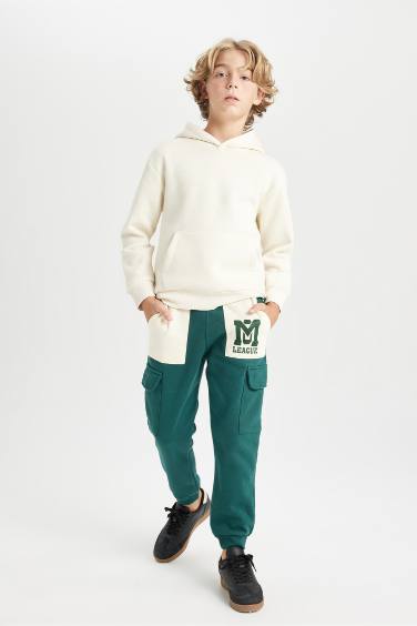 Boy Printed Cargo Jogger Sweatpants