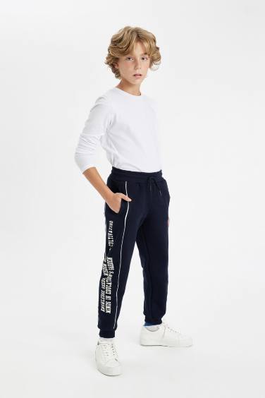 Boy Blue Printed Thick Jogger Elastic Waist Sweatpants