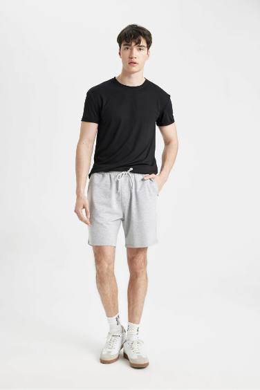 Slim Fit Regular Hem Shorts