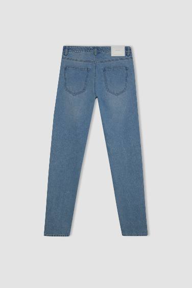 қалыпты кері пішім деним слим хем Шалбар