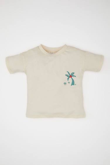 Baby Boy Palm Tree Patterned T-Shirt