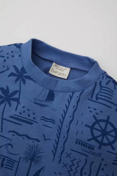 Baby Boy Palm Tree Patterned T-Shirt