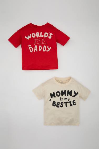 Baby Boy Printed 2 Piece Short Sleeve T-Shirt