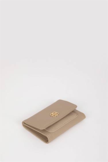 Kadın Toka Detaylı Kroko Desenli Suni Deri Cüzdan