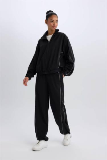 DeFactoFit Pocketed Woven Wide Leg Trousers